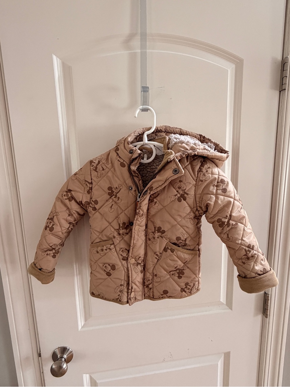 Mickey Mouse Quilted Hooded Puffer Jacket